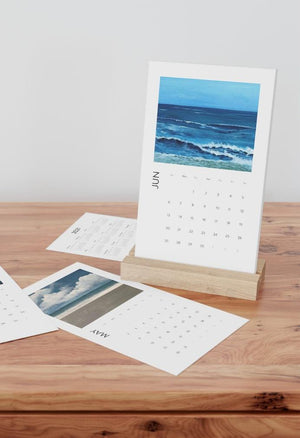 Seaside Vertical Desk Calendar