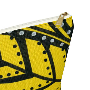 Yellow Palm Accessory Pouch w T-bottom