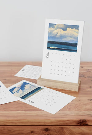 Seaside Vertical Desk Calendar