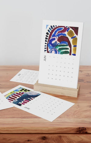 Abstract Vertical Desk Calendar